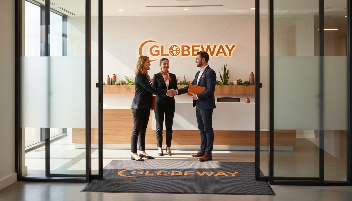 branded office door mat