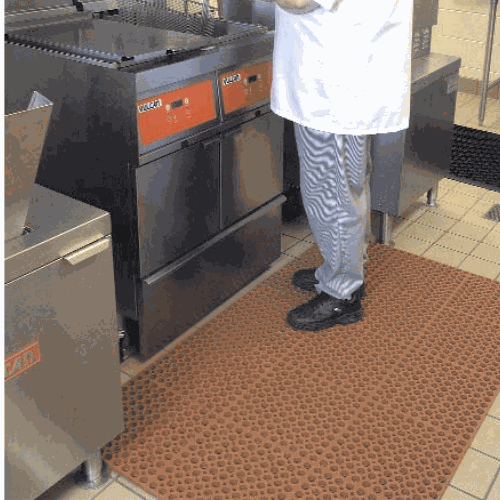 Anti-Fatigue Kitchen Mat – Red, PVC, Non-Slip, Easy Clean – 45cm Width, Choose Length 75–180cm