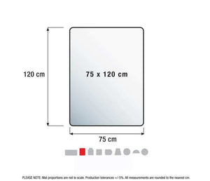 Cleartex Enhanced Polymer Rectangular Chair Mat