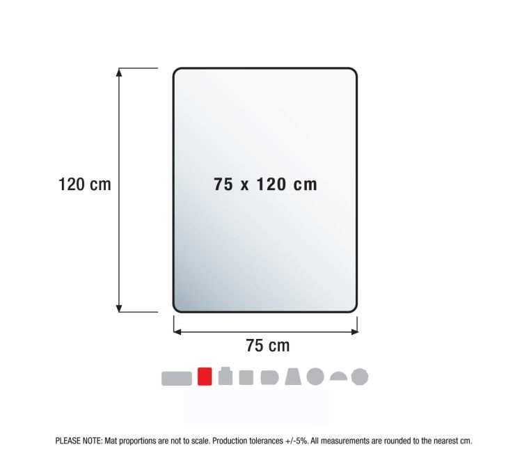 Cleartex Enhanced Polymer Rectangular Chair Mat