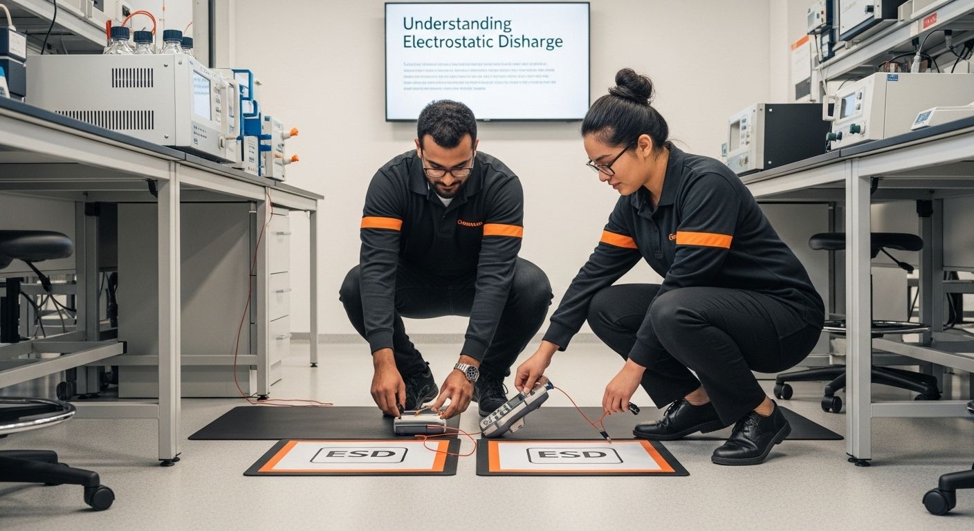 electrostatic discharge flooring lab