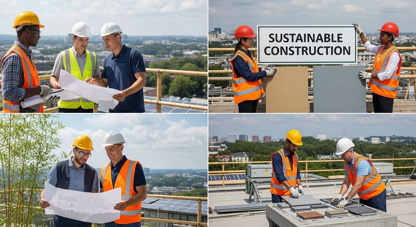 sustainable construction material site