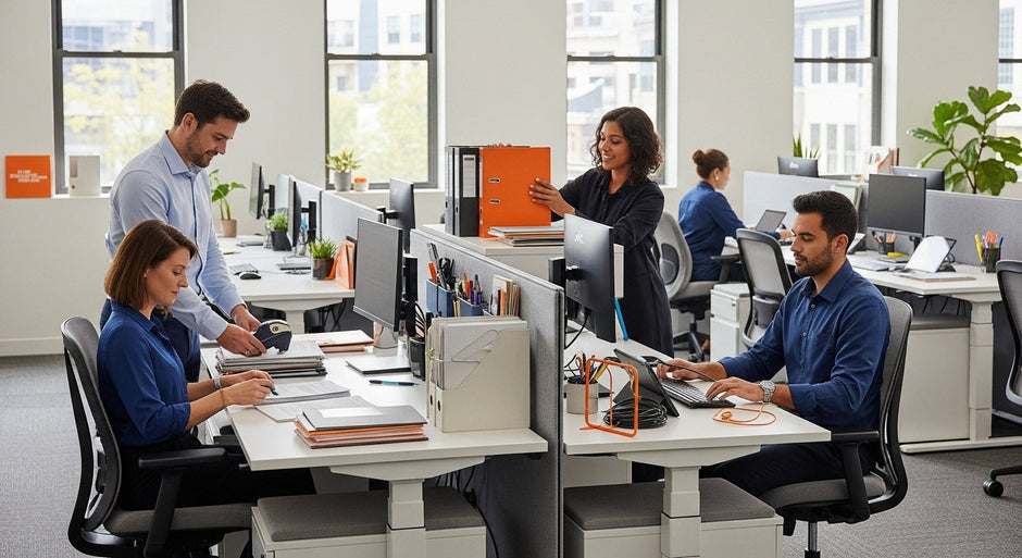 workspace organization, productive office, collaborative team
