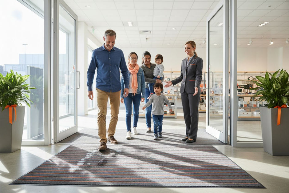 retail entrance matting, commercial matting, store entrance