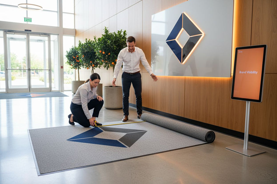 custom logo mats installation