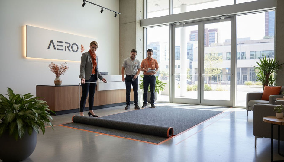 commercial door mat installation