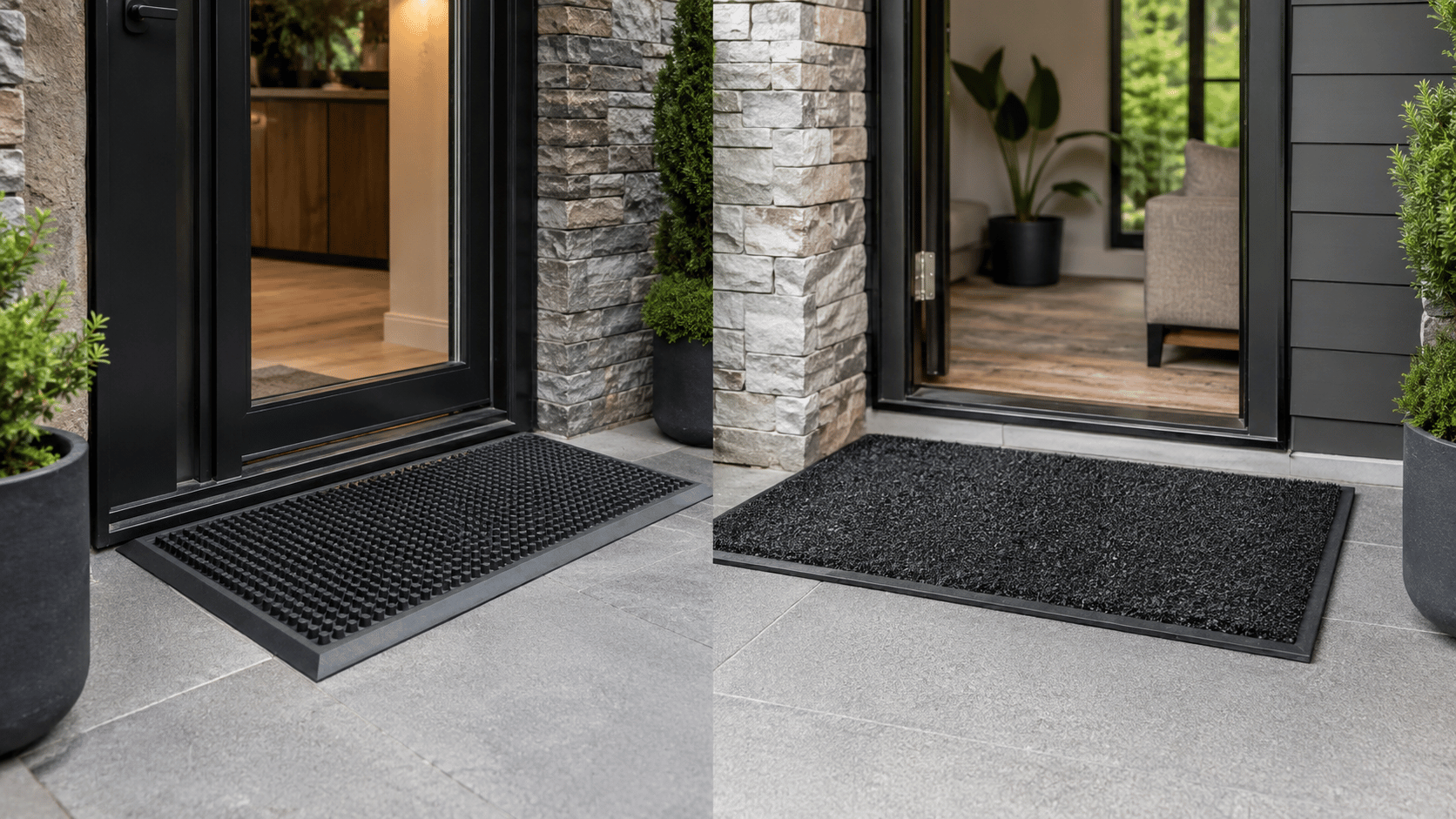 Brush Hog vs Fingertip Rubber Outdoor Mat: Which Outdoor Scraper Mat Should You Choose?