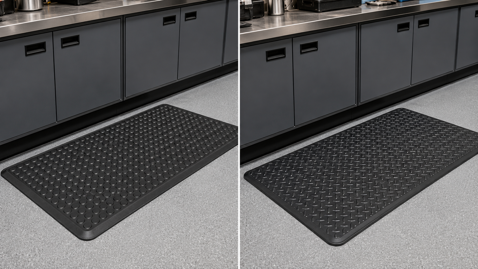 Bubblemat vs Diamond Plate SpongeCote 415: Which Anti-Fatigue Mat Should You Choose?
