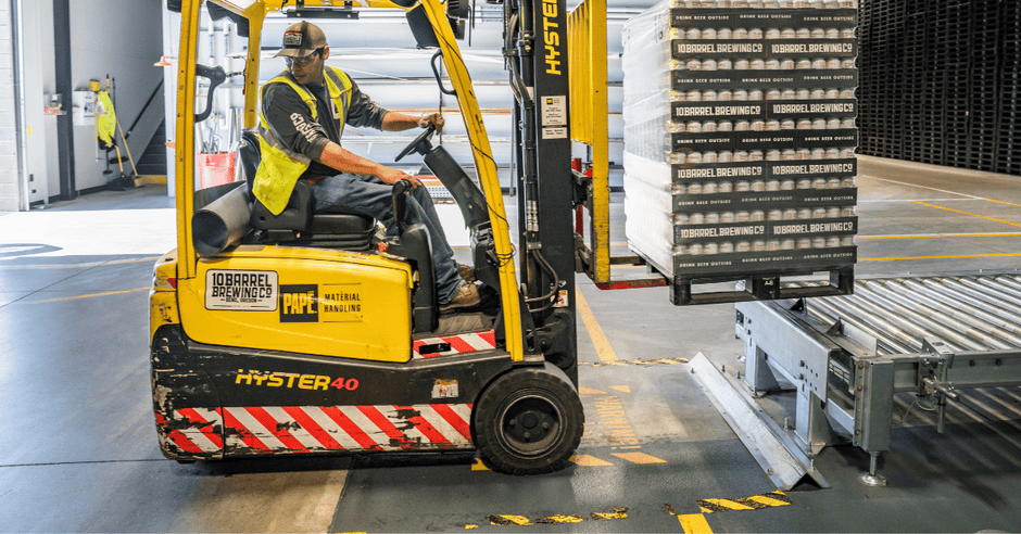 Prevent forklift skidding