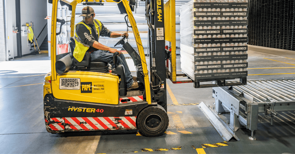 Prevent forklift skidding