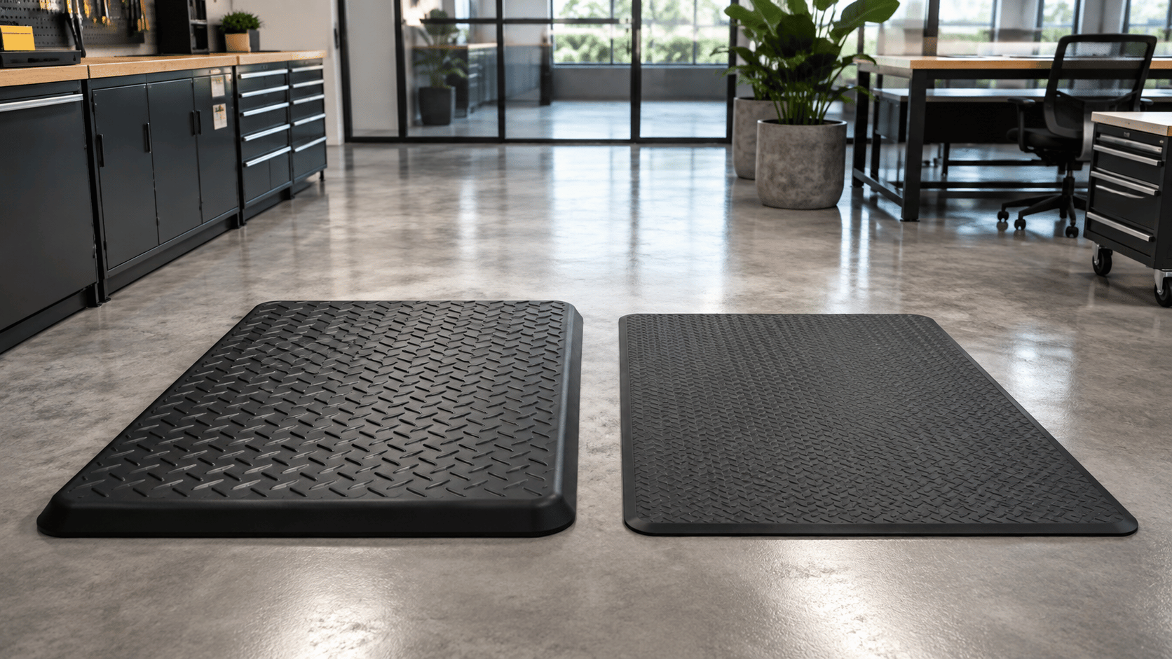 Orthomat Diamond vs Deckplate: Which Dry Area Anti-Fatigue Mat Should You Choose?