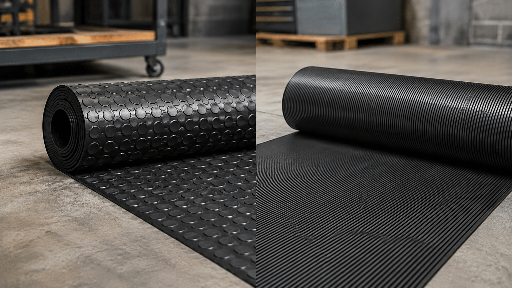 Ribbed Rubber vs Penny Rubber: Which Rubber Roll Matting Should You Choose?
