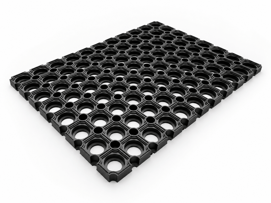 Ringmat Honeycomb Rubber Mat: Heavy-Duty Grip, Drainage and Dirt Control