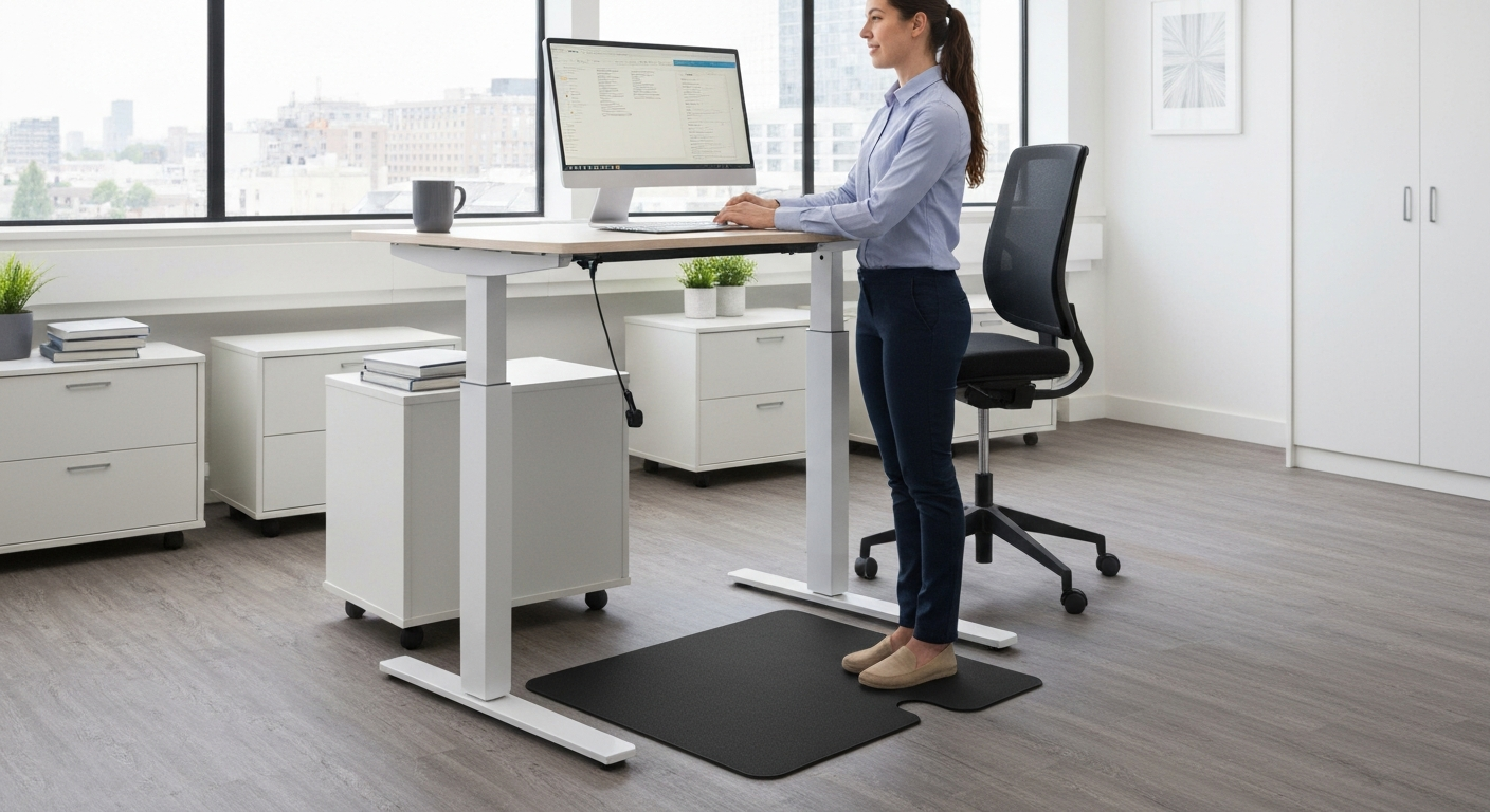 Standing Up for Health: Maximising Comfort and Productivity with Standing Desks and Anti-Fatigue Mats in UK Workplaces