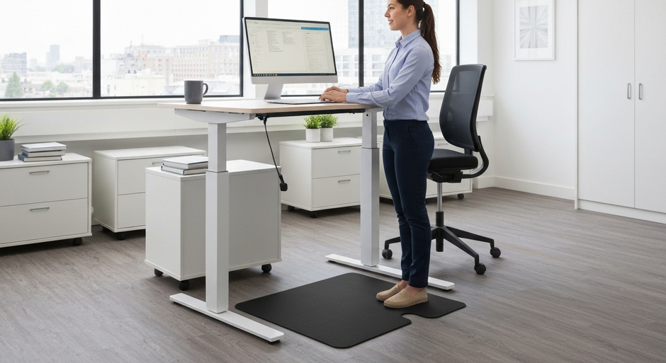 Standing Up for Health: Maximising Comfort and Productivity with Standing Desks and Anti-Fatigue Mats in UK Workplaces