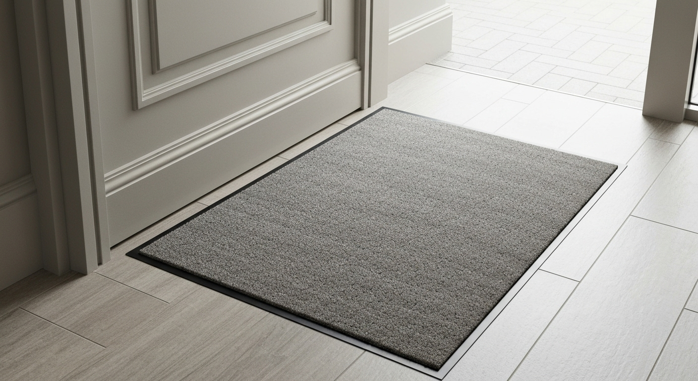 Premium Mid Grey Coir Doormat (17mm Cut-to-Length)