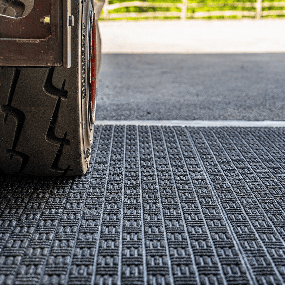 Heavy-Duty Forklift Mat in a commercial loading bay