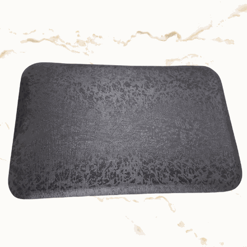 Décor Anti-Fatigue Mat with black patterned textured surface for salons and retail counters