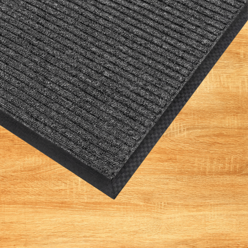 Mats4U Brush Mat with ribbed surface for indoor entrance dirt and moisture control