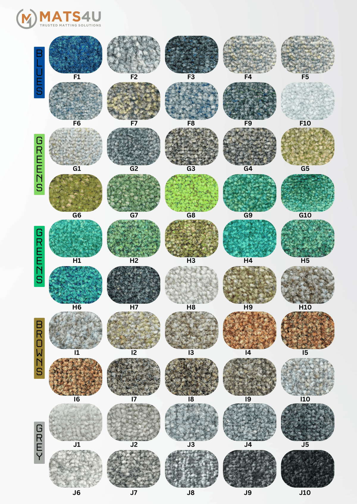 Matte Solid Colors Solid Colour Mats | Free UK Delivery | Mats4U