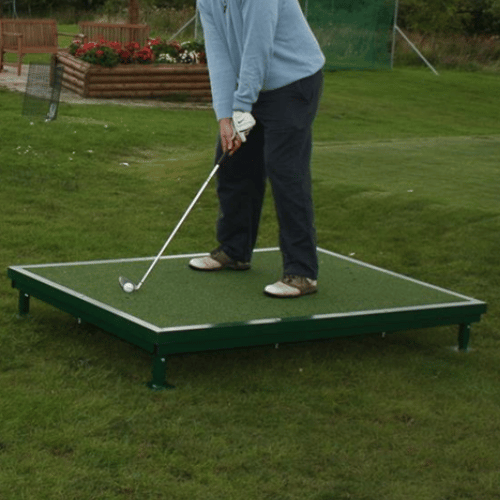 Tee Off Platform Verde Tee Frame | Portable Golf Teeing System with Adjustable Legs – Mats4U