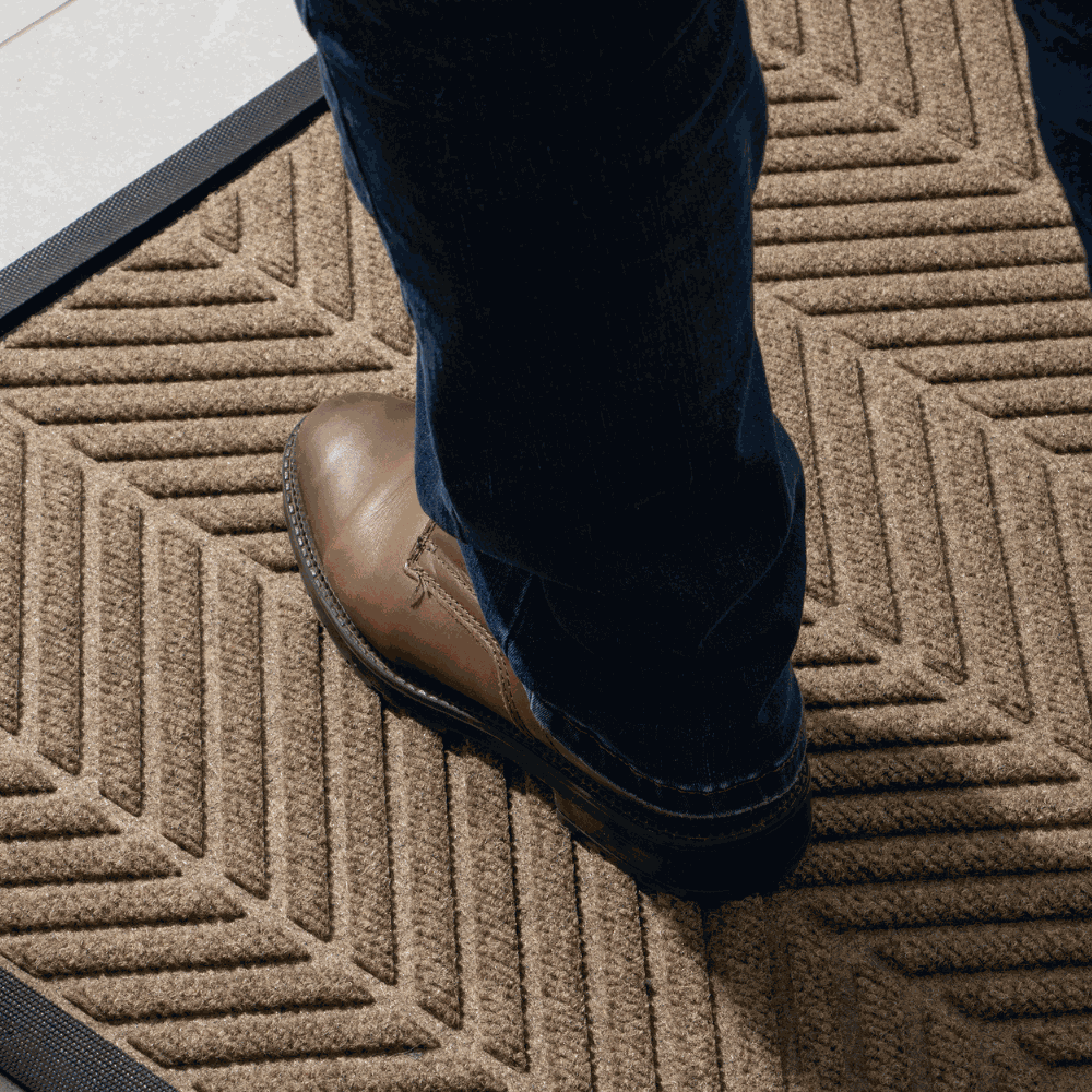 Delivery Mat Waterhog Herringbone with a rubber border | Free UK Delivery | Mats4U
