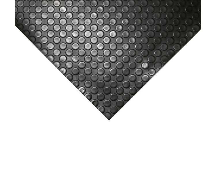 Dot Rubber Matting 3mm black dot-pattern rubber surface close-up
