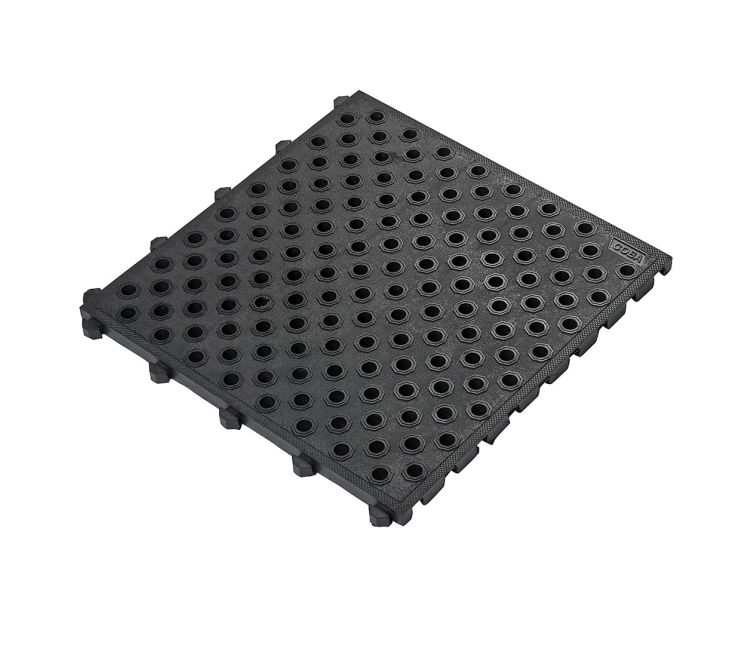 Fatigue Lock Premium Anti-Fatigue Mat tile with drainage holes