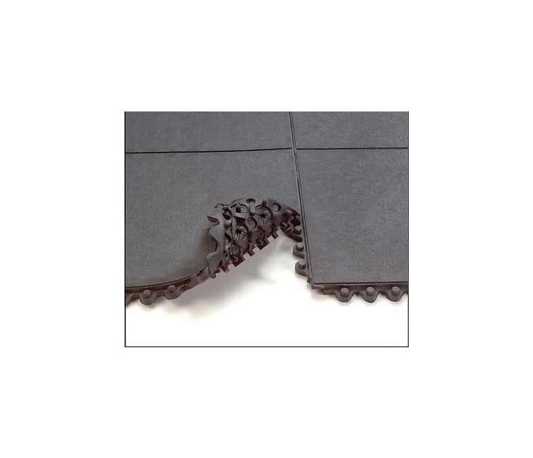 24 Seven Solid Anti Fatigue Mat Tiles and Edges for warehouse workstation areas